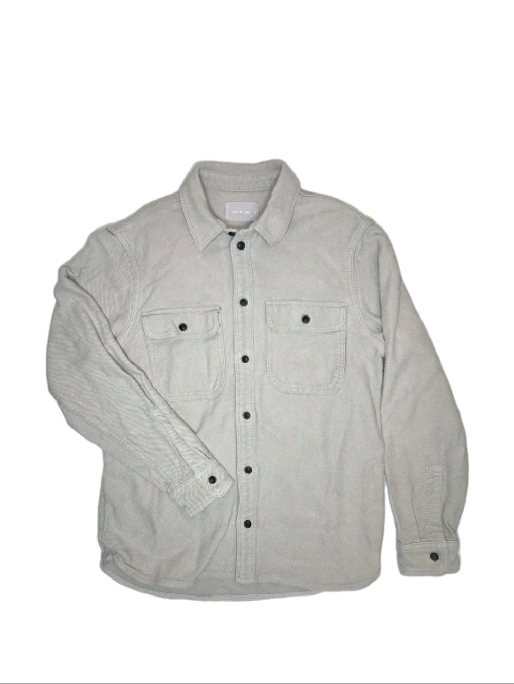 Everlane Mens Heavyweight Overshirt Size M Beige Cotton Pockets Outdoor
